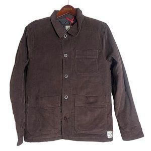 IRON & RESIN Men’s Brown Worker Corduroy Jacket Size S Quilted Lining Winter
